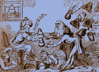 Reichtum der indischen Nabobs - Karikatur von Gillray von James Gillray